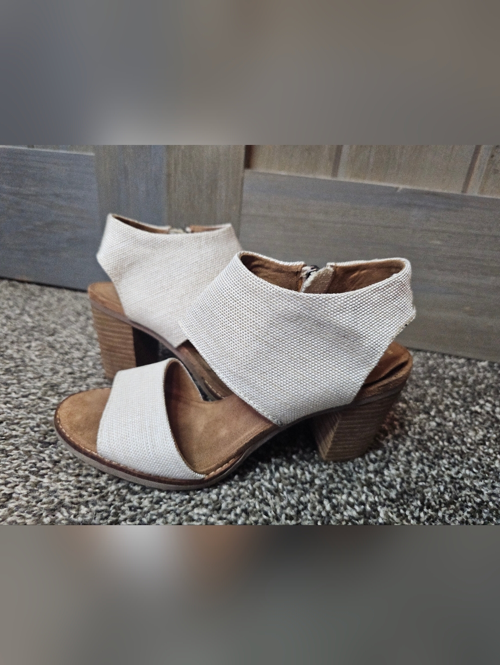 TOMS Women's Majorca Cutout Heeled Sandals sz 7